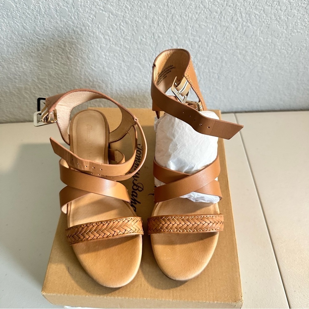 Tommy Bahama Glendora Tan Strappy Leather Sandals - Picture 2 of 5